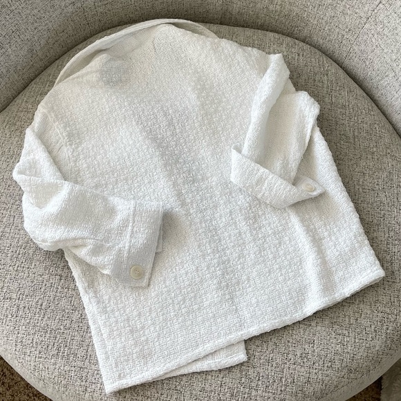 White Button Up Shacket - Picture 2 of 3